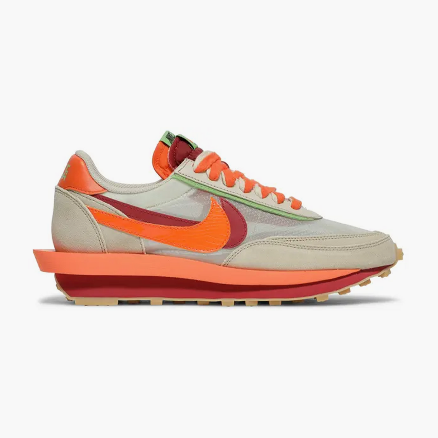 Nike LD Waffle sacai CLOT Kiss of Death Net Orange Blaze